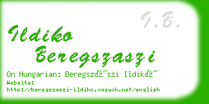 ildiko beregszaszi business card